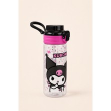 Kuromi Lisanslı Çocuk Suluk 500 ml Pipetli Kilitli Sızdırmaz Bpa Free Su Matarası