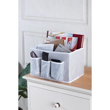 Seraser Home Tekstil White | Başucu Düzenleyici Organizer Bebek Bakım Çantası Gri