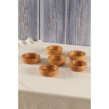Seraser Home Tekstil Zeytin Ağacı Çerezlik El Yapımı Çerez Kasesi Seti 6 Parça