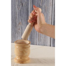 Seraser Home Tekstil Ahşap Havan | Sarımsak Baharat Döveceği Seti