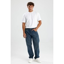 #erkekjean %100 Pamuk Orta Koyu Indigo Denim Rahat Konforlu DAVID13 Bol Kesim Erkek Jean Pantolon