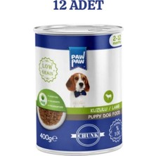 Pawpaw Kuzulu Jöleli Yavru Köpek Maması 400 gr x 12 Adet