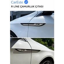 CarEste Volkswagen Passat Golf Jetta R Line Krom Yan Çamurluk Çıtası 4 Parça Abs Gövde Koruma