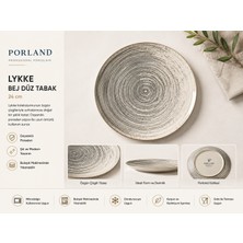 Porland Lykke Bej Düz Tabak 24CM