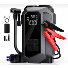 Kimmeer Plus  Akü Takviyeli Hava Pompası & Jump Starter 16000MAH Powerbank – Çok Fonksiyonlu Araç Destek