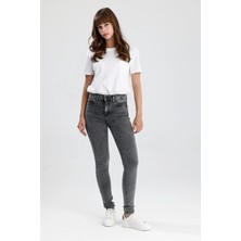 #kadınjean Kar Yıkama Gri Denim Skinny Fit Kesim MIRA12 Rahat Kadın Jean Pantolon