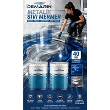 Demarin Solventsiz - Kokusuz Sıvı Mermer, Liquid Marble (Tezgah, Zemin Boyası) Metalik Seri