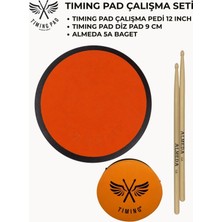 Timing Pad Çalışma Seti (Çalışma Pedi 12 Inch + Diz Pedi 9 cm + Baget)