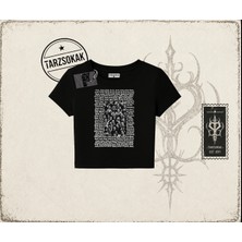 Tarzsokak Unisex Blah Blah Blah Kadın Baby Tee Beyaz