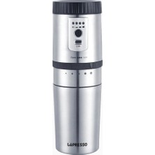 Lepresso Taşınabilir Öğütücülü Filtre Kahve Termosu 250 ml Gümüş