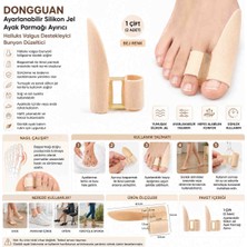 Dongguan Toy Dongguan Ayarlanabilir Silikon Jel Ayak Parmağı Ayırıcı – Halluks Valgus Destekleyici | Bunyon Düzeltici Ayak Başparmağı Ayırıcı | Yumuşak ve Esnek Jel Tasarım | Günlük Ayak Bakımı Için | 1 Çift