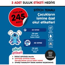 Okul Etiketi Stıtch Temalı Midi Isme Özel Okul Etiketi Suluk Etiketi Hediyelidir Stıcker Toplam 245 Adet