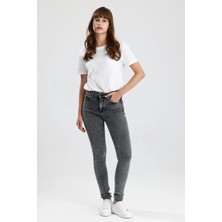 #kadınjean Kar Yıkama Gri Denim Skinny Fit Kesim MIRA12 Rahat Kadın Jean Pantolon