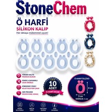Stonechem Ö Harfi Silikon Kalıp 10’lu – Epoksi Reçine Harf Kalıbı, Anahtarlık ve Takı Yapımı