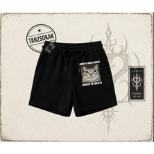 Tarzsokak Unisex Born To Dilly Dally Unisex Şort Beyaz