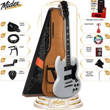 Midex Sg-Special-Wh Profesyonel Sg Kasa Hh Elektro Gitar Seti Beyaz