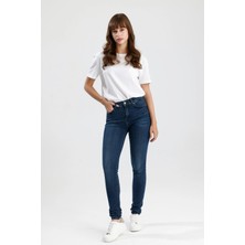 #kadınjean Az Kullanılmış Renkte Koyu Indigo Denim Skinny Fit Kesim MIRA12 Rahat Kadın Jean Pantolon