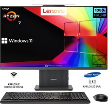Lenovo ıdeacentre 27ARR9 P2 Ryzen7 7735HS 16GB 512GB SSD Sıyah W11PRO 27" Fhd All In One Bilgisayar
