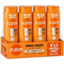 Elidor Anında Onarıcı Şampuan 500 ml x 4 Adet