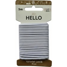 Liva Craft Hello Yuvarlak Lastik  Beyaz  3mm