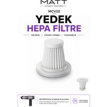 Matt MCV22 Yedek Hepa Filtre | Orijinal Yıkanabilir Yüksek Verimli Filtre | MCV22 Araç Içi El Süpürgesi Uyumlu