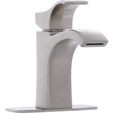 Pfisterer Pfister Venturi Banyo Lavabo Bataryası, Tek Kontrol, 1 Saplı, Tek Delikli, Spot Savunma Fırçalanmış Nikel Kaplama, LF042VNGS
