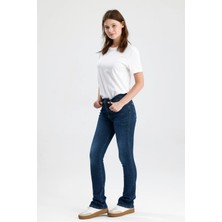 #kadınjean Orta Koyulukta Indigo Denim Boot Fit Kesim MONICA24 Rahat Kadın Jean Pantolon