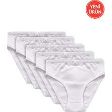 Özkan Underwear Özkan 43027 5'li Paket Kız Çocuk Pamuklu Likralı Süprem Esnek Rahat Külot