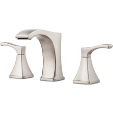 Pfisterer Pfister Venturi Banyo Lavabo Bataryası, 20 cm Yaygın, 2 Saplı, 3 Delikli, Spot Savunma Fırçalanmış Nikel Kaplama, LF049VNGS