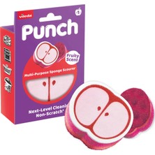 Vileda Punch Elma Kokulu Çizmez Sünger, Çok Yönlü, Mutfak, Banyo, Dış Mekan Kullanımına Uygun