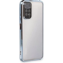 sbodurhome Xiaomi Redmi Note 11 Kılıf Razer Lensli Silikon - Açık Mavi