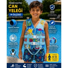 LRS Store Çocuk Can Yeleği M Beden 8-12 Yaş | Süngerli Neopren Yüzme Yeleği | Ayarlanabilir Güvenlik Tokalı | Havuz Deniz Can Yeleği