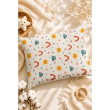 More Home Müslin Bebek Yastık Kılıfı Kapaklı 35X45 Güneş Gök Kuşağı