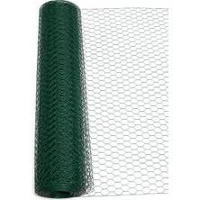 İstanbul Çit Metal Istanbul Çit Metal Pvc Altıgen Örgülü Kümes Teli 2 1/4 Inç 55 mm Göz 2,50 mm Tel 3,00 mm Gergi Teli Yeşil 100 cm x 20 M Petek Tel