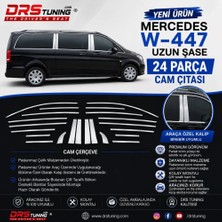 Drs Tuning Mercedes Vito 2015 - 2024 Uzun Şase Krom Cam Çerçevesi 24 Parça
