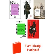 Jean - Jacques Rousseau 5 Kitap Seti + Türk Klasiği Hediye