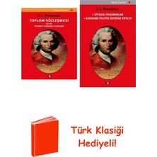 Say Jean - Jacques Rousseau 2 Kitap Seti + Türk Klasiği Hediye