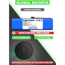 Global Batarya Lydsto R1 Pro Robot Süpürge Bataryası 14.4V 7000MAH Li-Ion Pil (Ultra Kapasite)