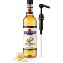 Simonelli Beyaz Çikolata Aromalı Kahve Şurubu 700 ml - İçecek ve Kokteyl Şurubu (Pompa Dahil)