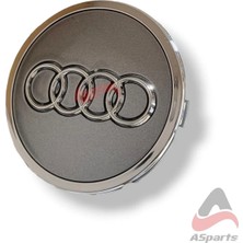 Asparts Audi A4 A5 A6 2016 / 2022 Jant Göbek Arması 8W0601170 Füme Plastik Malzeme 54mm İç Çap