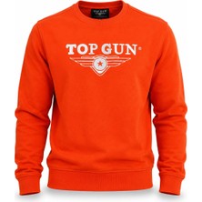 Top Gun Nakıslı Sweat Turuncu