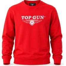 Top Gun Nakıslı Sweat Kırmızı