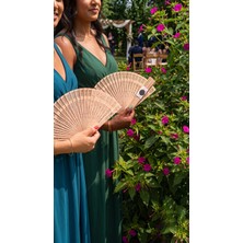 Lora Wedding Toplu Düğün Hediyeliği Isme Özel Ahşap Yelpaze - Davetli Hatıra Yelpazesi | 10 Adet | 25016-1