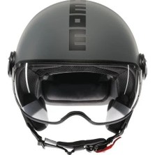 Momodesign Fgtr Classic Mono Matt Grey Black Açık Kask