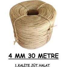 Ambarope 4 mm 30 Metre Jüt Halat Hasır Dekor Süsleme Jüt Ip