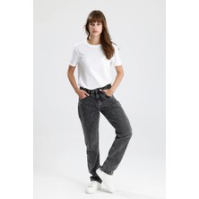 Özel Üretim %100 Pamuk Koyu Indigo Denim Nefes Alabilir Hafif Bol RICKY15 Kadın Jean Pantolon