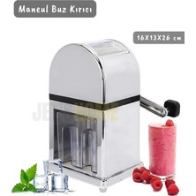 Jet's Home Buz Kırıcı Manuel Krom Kaplama Buz Kırma Makinesi Metal Dişli 16X13X26 cm