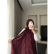 Imannoor Dama Desen Bordo Naia Pamuk Şal