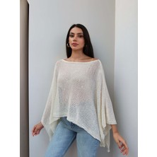 Esra Helvacı Asimetrik Kesim Işıltılı Panço Bluz