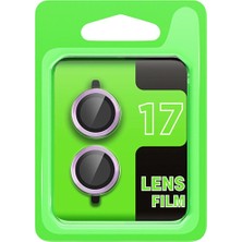 sbodurhome Apple Iphone 17 Raze Metal Kamera Lens - Açık Mor